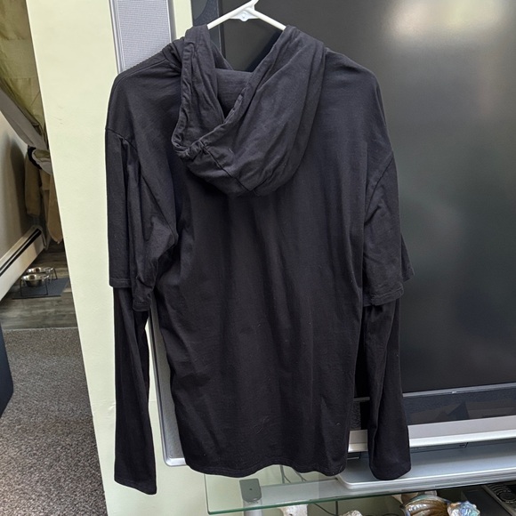 Social Collision Mona Lisa Skull Twofer Hoodie NWOT - Picture 5 of 6